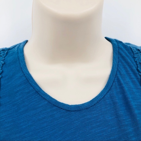 J.Crew women’s tank top blue Lace‎ trim size M - Picture 5 of 7